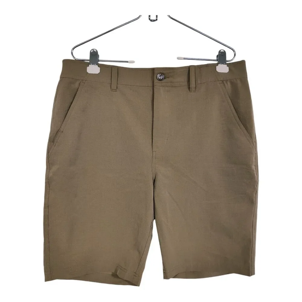 Men's Gerry Taupe/Brown Shorts Hiking Pockets Outdoors Lightweight Casual Sz 34